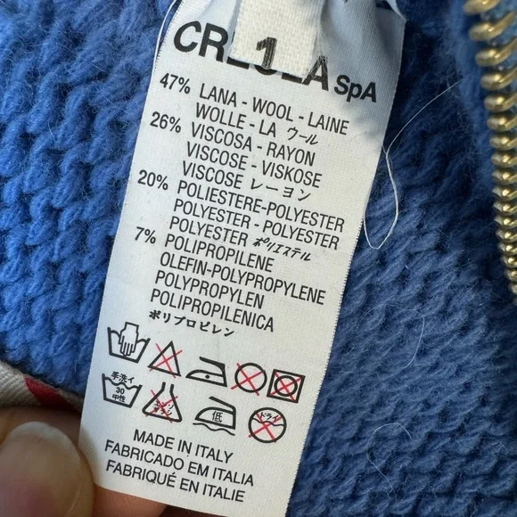 Creole Women’s Full Zipper Wool Blend Sweater Jacket Size 1 - Picture 9 of 10